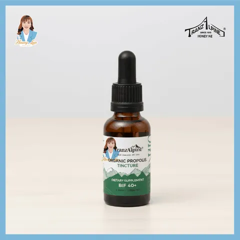 Tinh chất keo ong hữu cơ New Zealand TranzAlpine Organic Propolis Tincture (BIF 40+) 30ml