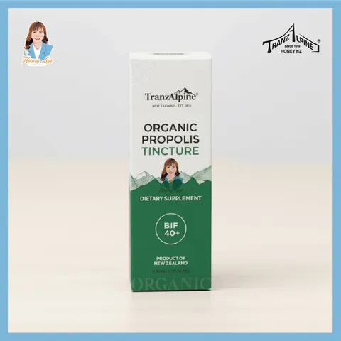 Tinh chất keo ong hữu cơ New Zealand TranzAlpine Organic Propolis Tincture (BIF 40+) 30ml