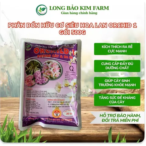 Phân Bón Hữu Cơ Dưỡng Cây, Dưỡng Rễ Cho Lan Orchid 1, Dung Tích 500gram