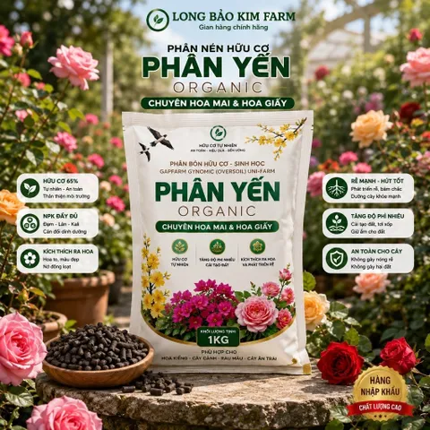 Phân Bón Hữu Cơ Chuyên Cây Mai Vàng -Bonsai - Hoa Kiểng Và Rau Sạch Tại Nhà gói 1kg