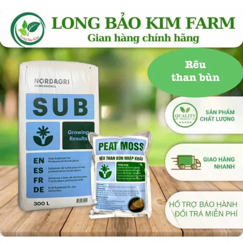 RÊU THAN BÙN PEATMOSS – GIÁ THỂ CAO CẤP CHO CÂY TRỒNG gói 500gram