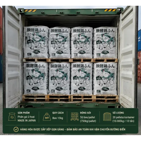 Phân Gà Ủ Hoai Nhật Bản 15KG Dạng Bột Nhập Khẩu Nguyên Bao - Phân Hữu Cơ Cải Tạo Đất Kích Rễ Cho Cây Ăn Trái Hoa Kiểng