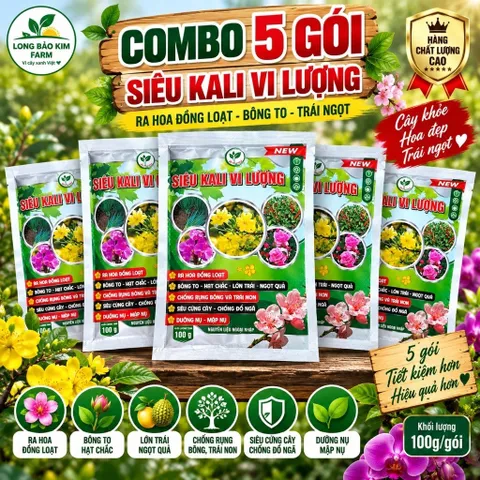 Siêu kali combi 44% Hải An Khang – Phân Bón Dưỡng Nụ, Ra Hoa, Bông To, Hạt Chắc, Lớn Trái – 100g/Gói