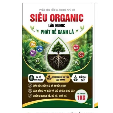 Siêu lân humic dưỡng rễ phát triển bộ rễ toàn diện trung vi lượng cho cây gói 1kg