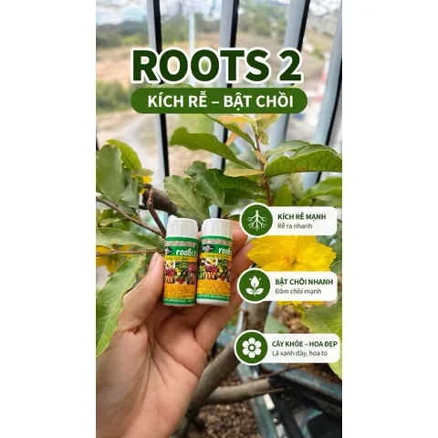 [ Combo 10 lọ] Phân bón lá Kích Rễ ROOTS 2+ USA - Ra rễ cực mạnh - Bổ sung dưỡng chất Cây trồng (ống 8ml)