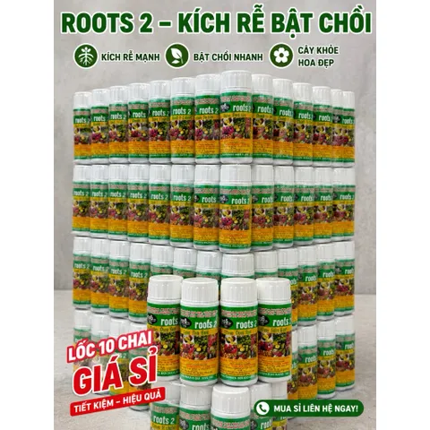 [ Combo 10 lọ] Phân bón lá Kích Rễ ROOTS 2+ USA - Ra rễ cực mạnh - Bổ sung dưỡng chất Cây trồng (ống 8ml)
