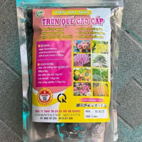 Phân Bón Trùn Quế Viên Nén Giúp Tăng Cường Dinh Dưỡng Cho Cây Trồng, Dung Tích 1Kg