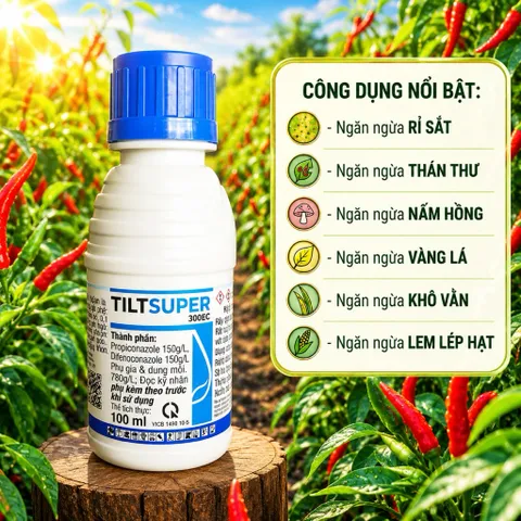 Tilt Super Đặc Trị Phấn Trắng Đốm Lá Thán Thư Cháy Lá Nấm Bệnh Cây Trồng 🌱