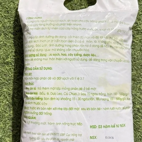 Phân dê nguyên hạt 1kg và phân dê bột 5dm³ hữu cơ tự nhiên cho cây trồng