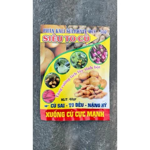 [ Combo 10 gói] Phân Kali 50% – Siêu To Củ, Kích Thích Xuống Củ Mạnh, Tăng Năng Suất Cây Củ
