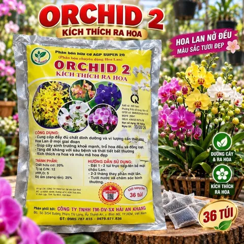 Phân Bón Hữu Cơ Siêu Hoa Lan Orchid 2 Giúp Kích Thích Ra Hoa, Dung Tích 500gram
