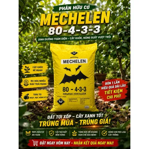 [ Combo 5kg ] Phân Hữu Cơ Dơi Mechelen 80-4-3-3