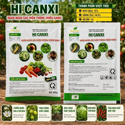 Canxi Nitrate Siêu Tạo Mầm Hoa Tăng Đậu Quả 100gram - Chống Rụng Hoa Trái Non - Hạn Chế Thối Trái -Tăng Khả Năng Hấp Thu