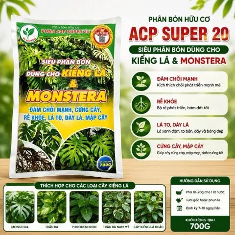 Siêu Phân Bón Dùng Cho Cây Kiểng Lá Và Monstera Gói 700gram