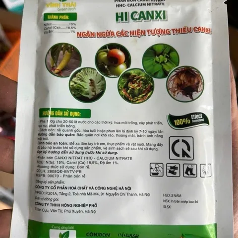 Canxi Nitrate Siêu Tạo Mầm Hoa Tăng Đậu Quả 100gram - Chống Rụng Hoa Trái Non - Hạn Chế Thối Trái -Tăng Khả Năng Hấp Thu