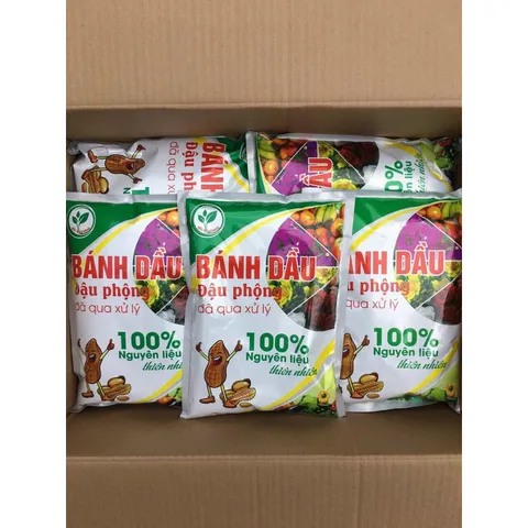 Bánh dầu đậu phộng  nguyên chất đã qua xử lý gói 1kg dạng bột và dạng viên