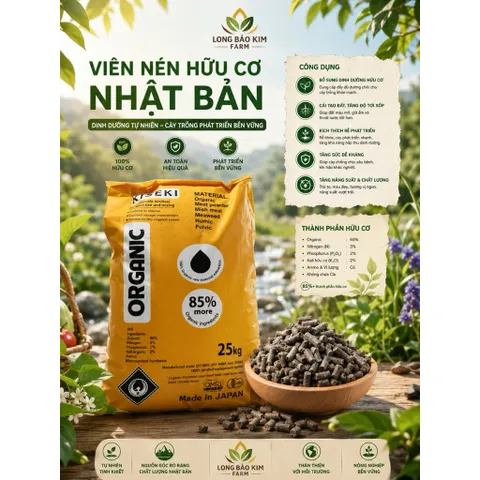 Combo 5KG Phân Viên Nén Hữu Cơ Nhật Bản KISEKI – Kích Rễ Mạnh, Đất Tơi Xốp