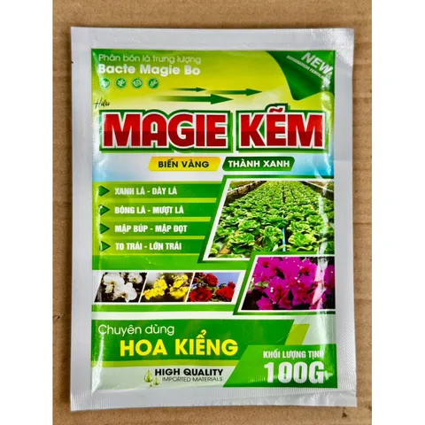 Magie Kẽm 50g- 100gr | Bổ Sung Mg + Zn | Biến Vàng Thành Xanh | Xanh Lá, Dày Lá, To Trái