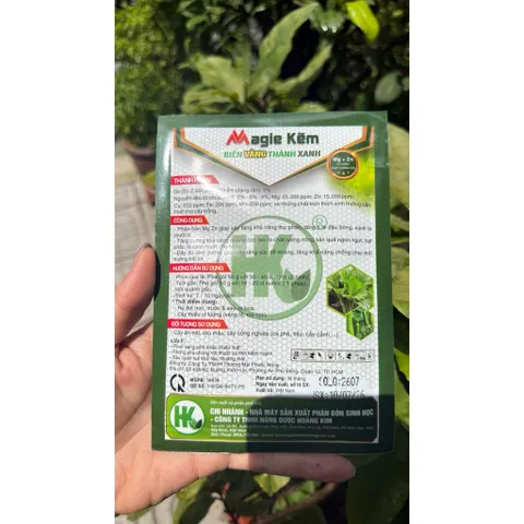 Magie Kẽm 50g- 100gr | Bổ Sung Mg + Zn | Biến Vàng Thành Xanh | Xanh Lá, Dày Lá, To Trái