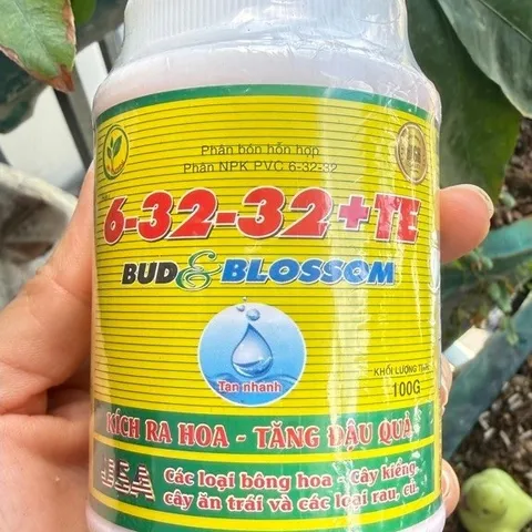 Phân NPK Kích Ra Hoa Đậu Trái 6-32-32, Lọ 100gram