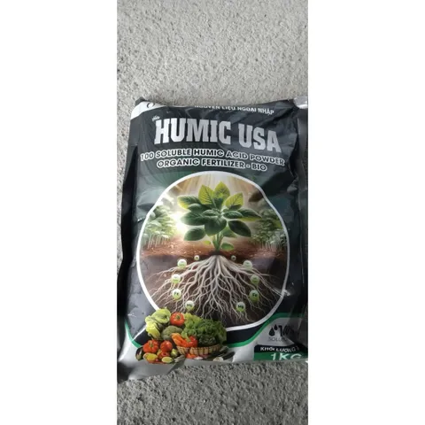 Humic USA 1Kg Axit Humic Hữu Cơ 75%+ Cải Tạo Đất Kích Rễ Tơi Xốp Đất Tan Hoàn Toàn 100%