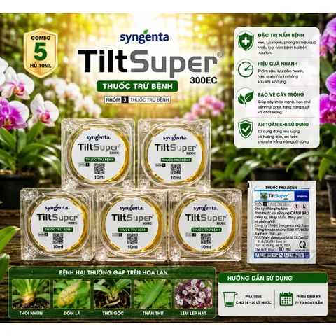 Combo 5 Hủ Tilt Super 300EC 10ml | Đóng Gói Kỹ, Dễ Sử Dụng