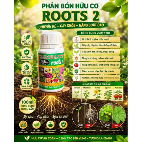 ROOTS 2 – KÍCH RỄ MẠNH, BẬT CHỒI NHANH, PHỤC HỒI CÂY SUY CHAI 100ml