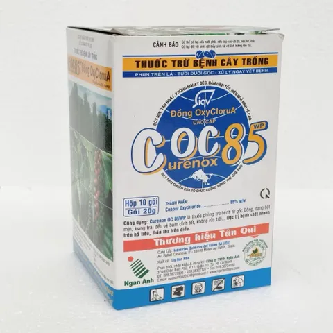 Hộp 10 gói Thuốc Trị Nấm Cây Trồng , Coc85 Wp, Gói 20gr, Trừ Đốm Lá Cho Hoa Hồng, Cây Cảnh, Cây Ăn Quả