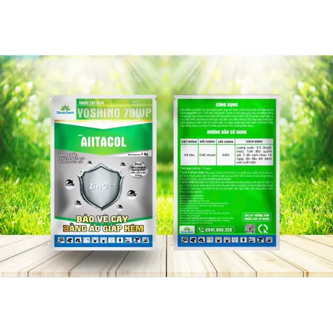 Siêu Áo Giáp Kẽm 100g – Bảo Vệ Cây Trồng Khỏi Nấm Khuẩn, Chống Cháy Lá – Thuốc Trị Bệnh Cây AIITACOL Yoshino 70WP