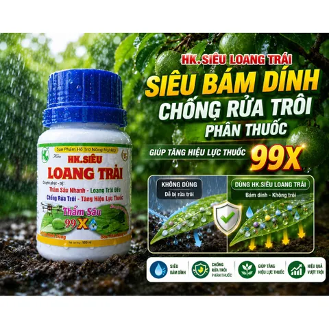 HK Siêu Loang Trải 100ml - Siêu Bám Dính Chống Rửa Trôi, Giữ Phân Thuốc Bám Lá Lâu Hơn, Hiệu Lực 99X