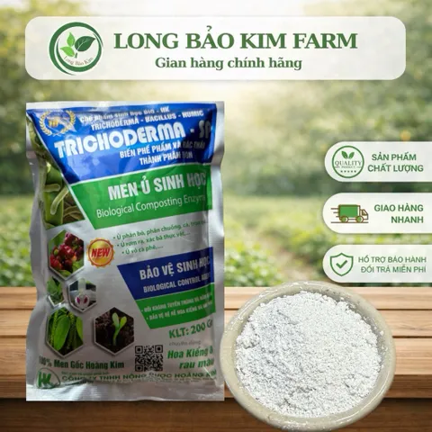 NẤM ĐỐI KHÁNG TRICHODERMA NÔNG DƯỢC HOÀNG KIM - Ủ phân hữu cơ, khử mùi rác thải, cải tạo đất, bảo vệ cây trồng