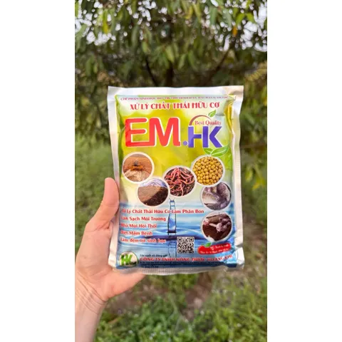 EM.HK 200g – Bột vi sinh xử lý chất thải hữu cơ, ủ phân nhanh, khử mùi chuồng trại, làm đệm lót sinh học