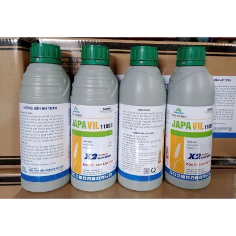 JAPAVIL 110SC – Thuốc trừ bệnh nấm hiệu lực mạnh, bảo vệ cây trồng chai 1 lít nước trắng