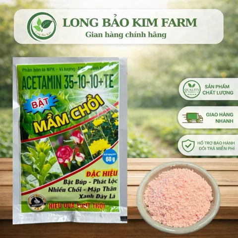 [Combo 5gói] PHÂN BÓN LÁ ACETAMIN 35-10-10+TE – BẬT MẦM CHỒI MẠNH, XANH LÁ NHANH