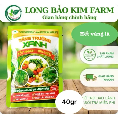 [Combo 10 gói] PHÂN BÓN TĂNG TRƯỞNG XANH, HẾT VÀNG LÁ, MẬP THÂN – RA HOA ĐẸP MAGNESIUM NITRATE 40G