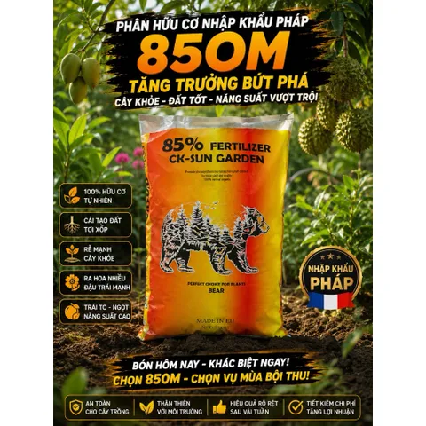 [ Combo 3kg] Phân Hữu Cơ 850M Nhập Khẩu Pháp – Viên Nén Tan Chậm Cao Cấp Giúp Cây Khỏe, Bung Rễ, Tăng Năng Suất