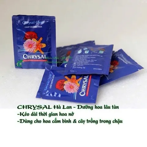Chất dưỡng hoa tươi lâu hàng nhập khẩu chính hãng của Dalat Hasfram gói 5gram