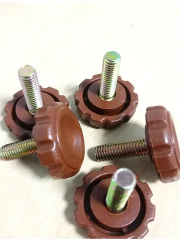 4 ốc chân tăng chỉnh,núm vặn ô,vít vặn tăng chỉnh,núm tăng chỉnh bông nâu M8x25Fi32
