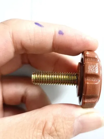 4 ốc chân tăng chỉnh,núm vặn ô,vít vặn tăng chỉnh,núm tăng chỉnh bông nâu M8x25Fi32
