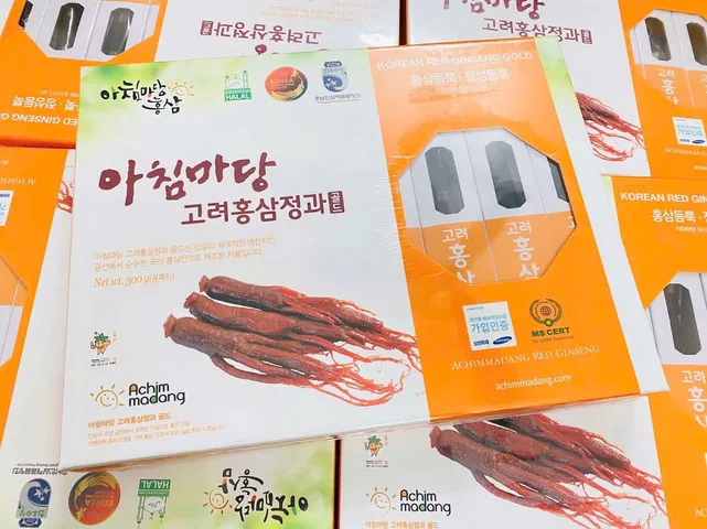 Hồng Sâm Tẩm Mật Ong Nguyên Củ Achimmadang Hàn Quốc - Hộp 8 Củ 300g Giúp Tăng Cường Sức Khỏe và Giảm Mệt Mỏi 894937