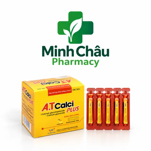 Canxi Hữu Cơ Cho Mẹ Bầu, Người Lớn, Trẻ em Không Nóng, Không Táo A.T Calci Plus (30 ống x 10ml)
