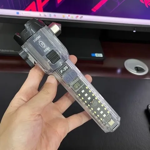 Đèn Pin F35 Led lazer zoom tỏa siêu sáng - còi báo động - cắt dây an toàn - phá kính - cod led