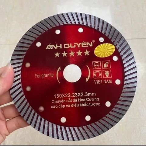 Lưỡi Cắt Đá Hoa Cương ÁNH QUYỀN 150mm – Lưỡi Cắt Kim Cương Chuyên Dụng Cho Granite