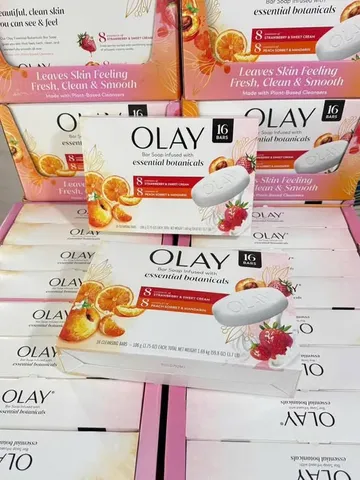 XÀ BÔNG TẮM DƯỠNG ẨM OLAY ESSENTIAL BOTANICALS MỸ HỘP 16 BÁNH