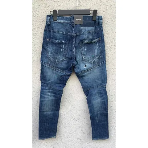 quần Jean DSQ khóa lệch , đính tang bạc số 2 - dáng Biker loại 1 - ních mới mong ae ủng hộ nha