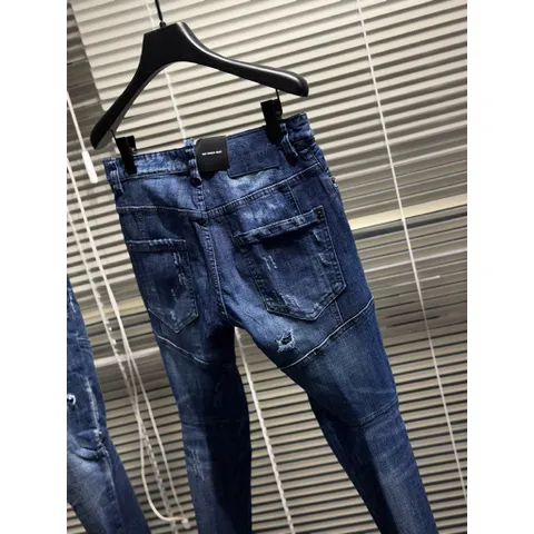 quần Jean DSQ khóa lệch , đính tang bạc số 2 - dáng Biker loại 1 - ních mới mong ae ủng hộ nha