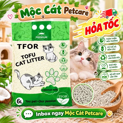 CÁT ĐẬU NÀNH TFOR 6L/TÚI – KHỬ MÙI TỐT, ÍT BỤI, ÍT BẾT ĐÁY-5 HƯƠNG THƠM