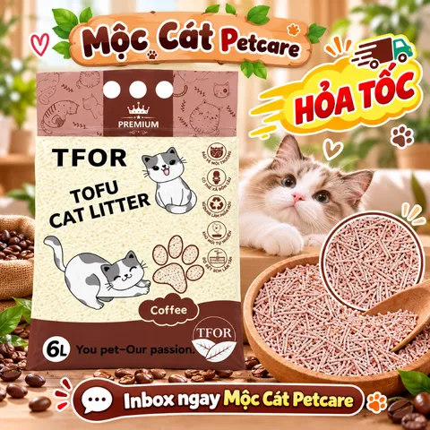 CÁT ĐẬU NÀNH TFOR 6L/TÚI – KHỬ MÙI TỐT, ÍT BỤI, ÍT BẾT ĐÁY-5 HƯƠNG THƠM