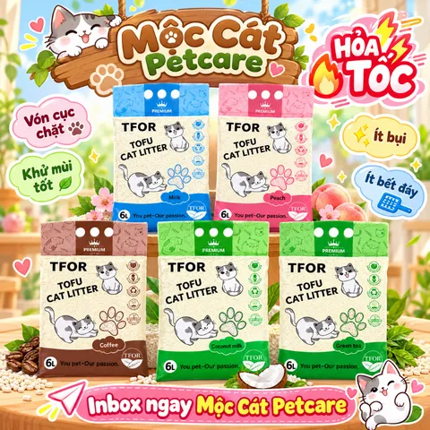 CÁT ĐẬU NÀNH TFOR 6L/TÚI – KHỬ MÙI TỐT, ÍT BỤI, ÍT BẾT ĐÁY-5 HƯƠNG THƠM