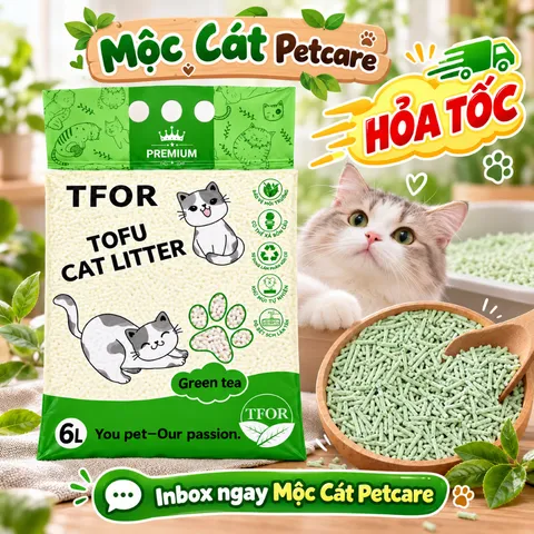 CÁT ĐẬU NÀNH TFOR 6L/TÚI – KHỬ MÙI TỐT, ÍT BỤI, ÍT BẾT ĐÁY-5 HƯƠNG THƠM